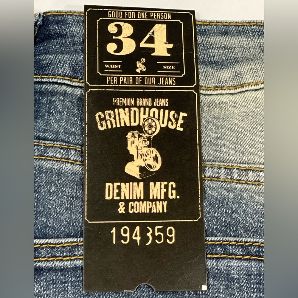 NWT Grindhouse Men's Blue Wash Slim Fit
Patch N Repair Denim Short - Picture 2 of 6